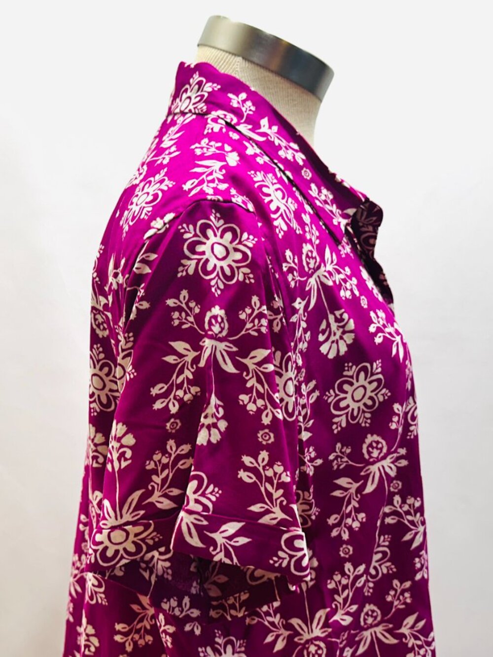 NWT CROFT&BARROW Women Short Sleeve Button Down Collared Floral Shirt Size XXL - Picture 6 of 12